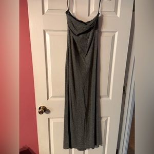 Women’s formal metallic Jessica McClintock maxi dress.